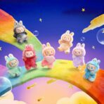 Figurines en peluche colorées - Collection ludique de 6 pièces