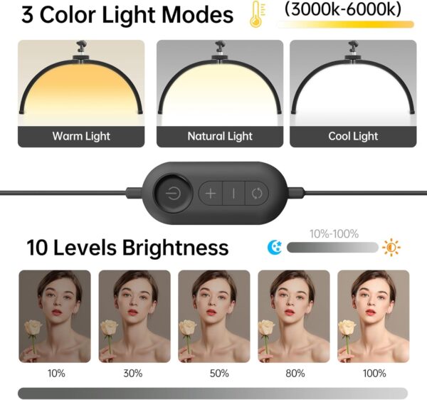 Découvrez la lampe demi-lune pour extensions de cils avec luminosité réglable. Parfaite pour pros, avec support téléphone. Achetez maintenant !