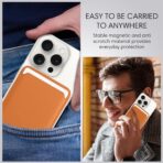 Portefeuille Magnétique Vegan Brun Doré avec Protection RFID