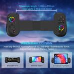 Manette de jeu sans fil mobile avec rétroéclairage RGB