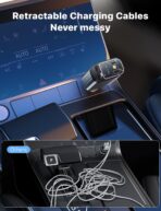 Chargeur voiture rétractable 66W avec ambiance étoilée