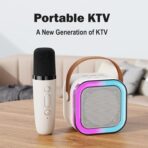 Machine Karaoké Portable Sans Fil Bluetooth 10W RGB
