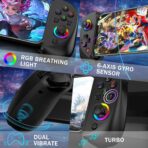 Manette de jeu sans fil mobile avec rétroéclairage RGB