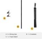 Support de fond T-type en aluminium robuste pour photo