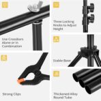 Support de fond T-type en aluminium robuste pour photo