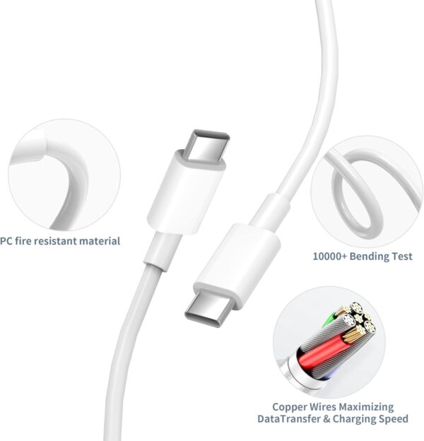 Découvrez le chargeur USB C rapide avec câble 2m, sûr et léger. Chargez iPhone 15-17 et Galaxy S24 rapidement. Achetez-le maintenant!